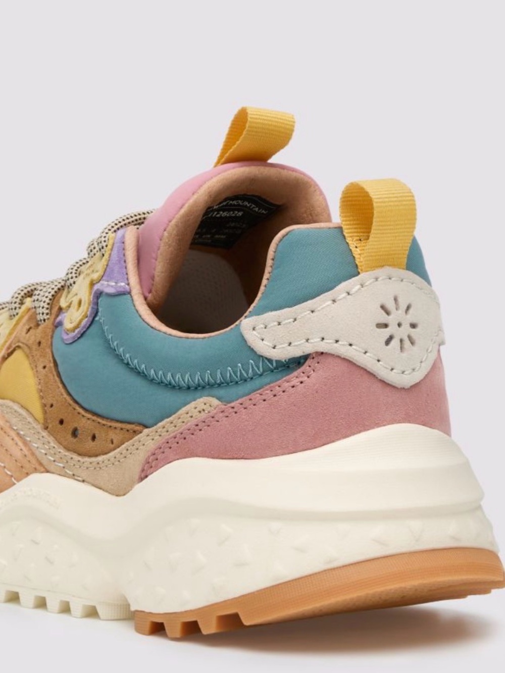NWT Flower Mountain WAVE WOMAN Suede and fabric sneakers - Beige- Light pink - Picture 5 of 16